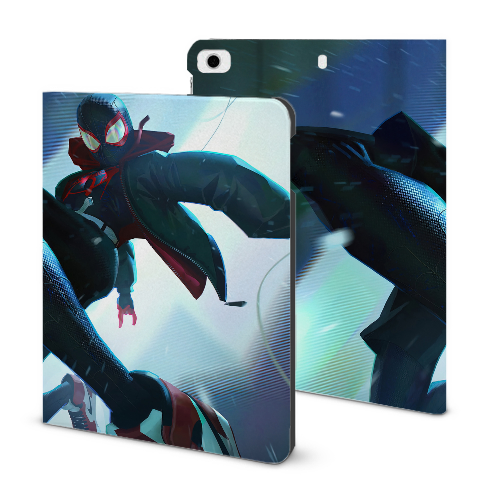 （画像用） Spider Man スパイダーマン IPad ケース ブック型 PUレザー TPU 耐衝撃 軽量 薄型 ペン収納なし 全面保護 IPad 各モデル対応